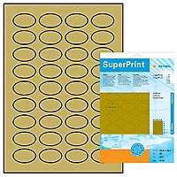 Herma Labels film gold 40,6x25,4 oval SuperPrint LaserCopy (4109)